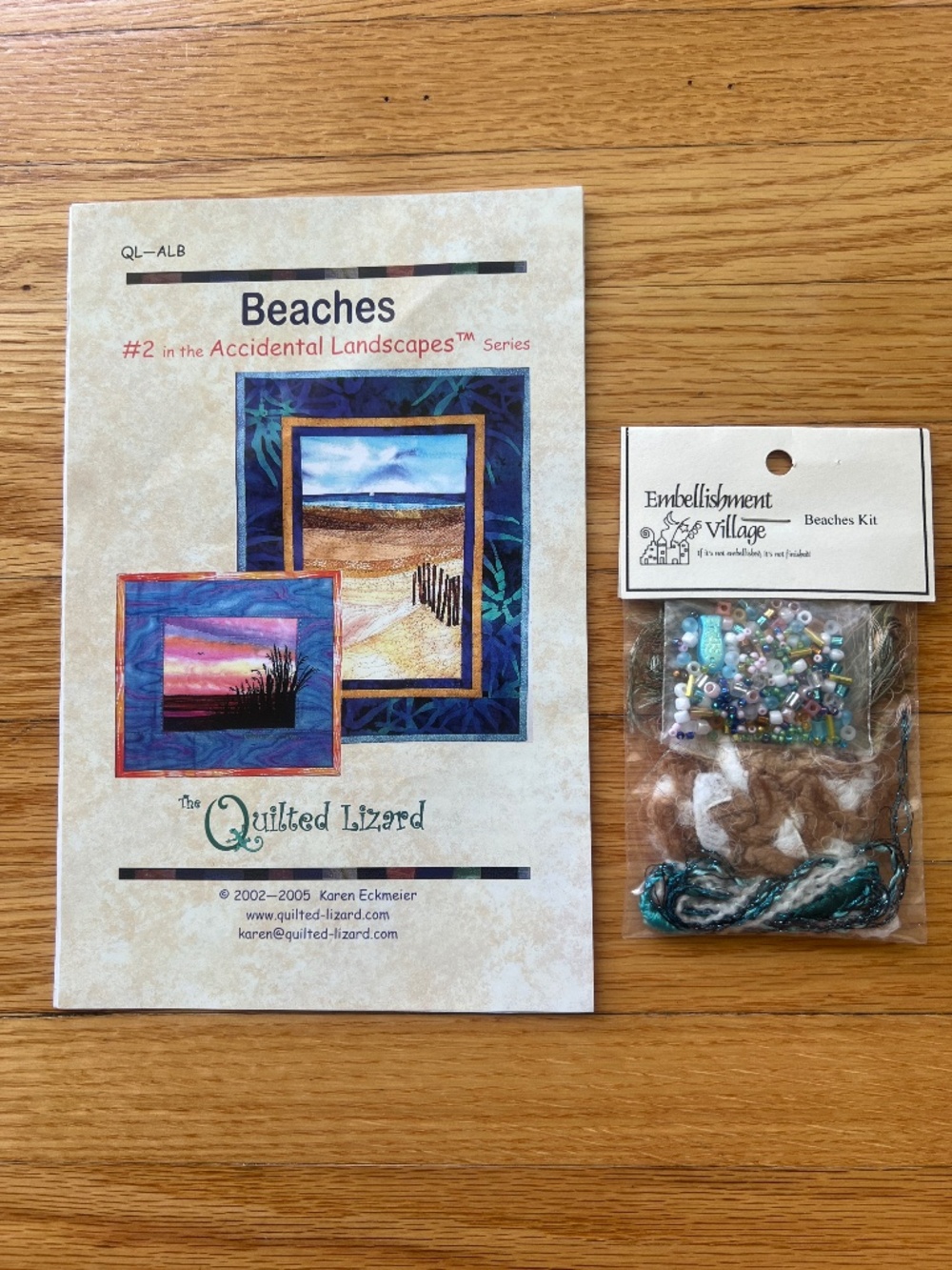 Beach Scene Quilting Pattern "Accidental Landscapes" Mixed Media Quilt Sewing
